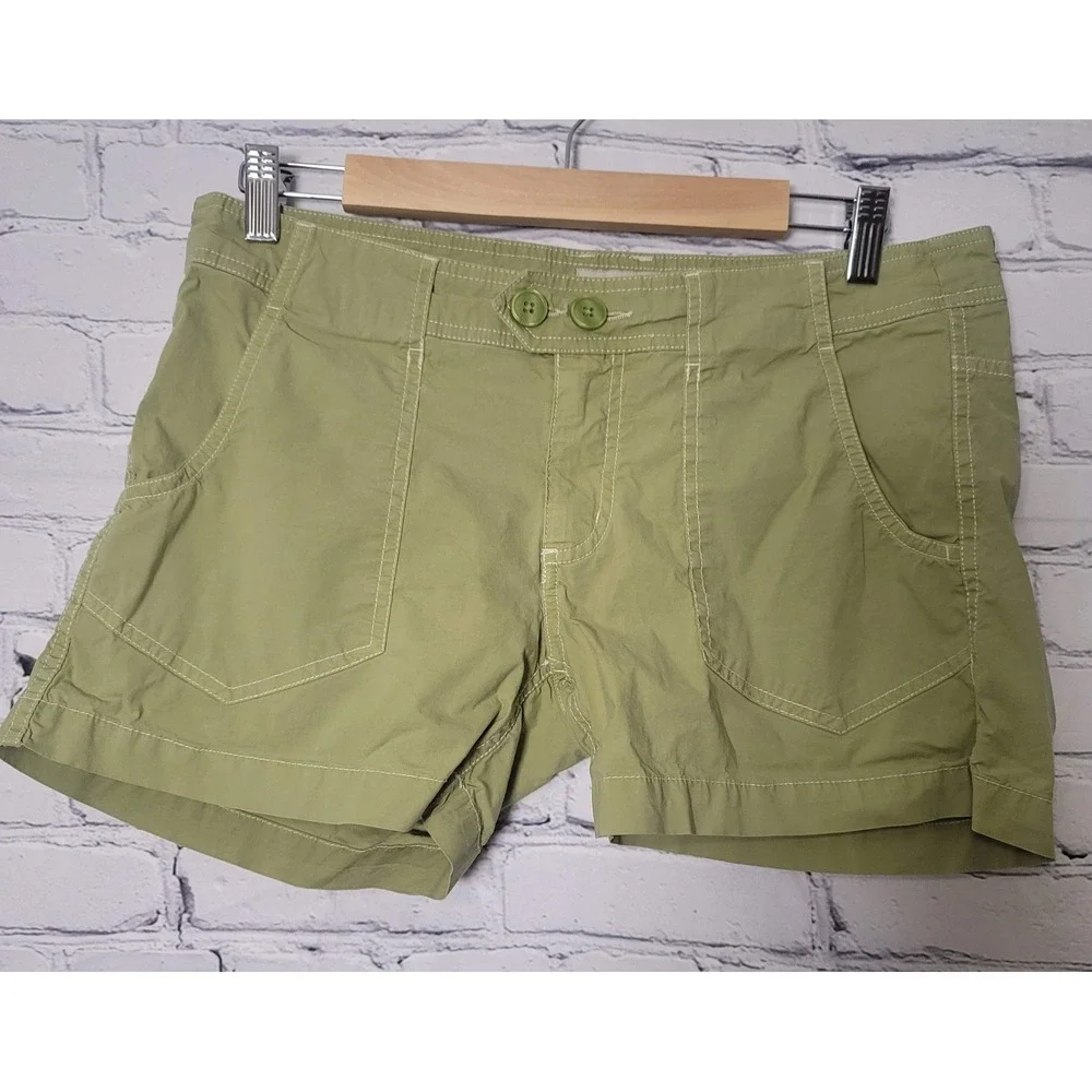 Horny Toad Womens Olive‎ Green Organic Cotton Utility Hiking Shorts 10 Gorpcore